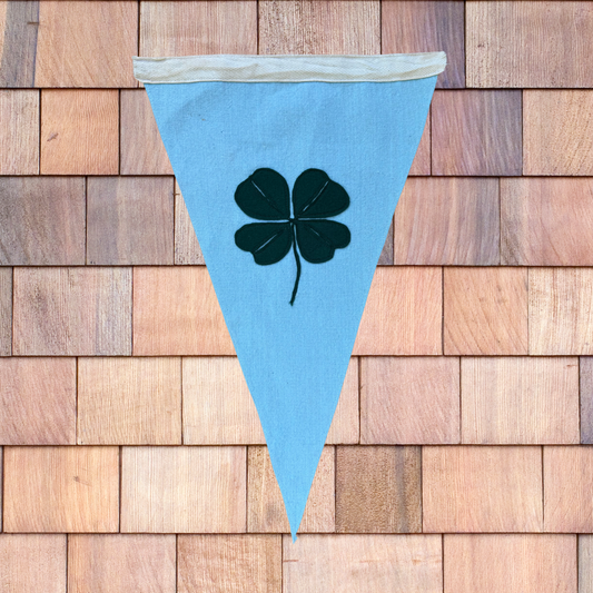 Presale: Mary Maguire x Kid Sister 'Four Leaf Clover' Vintage Pennant